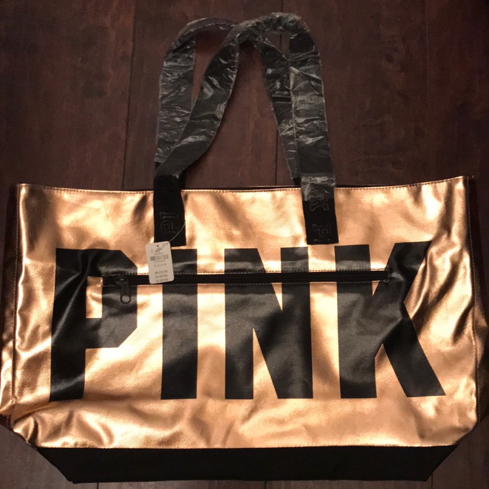 Limited Edition Pink Large Tote Bag in Rosegold